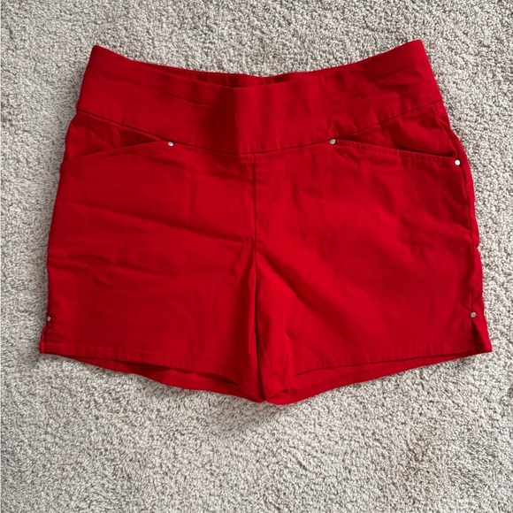 INC International Concepts High Waist Red Shorts - Picture 1 of 6